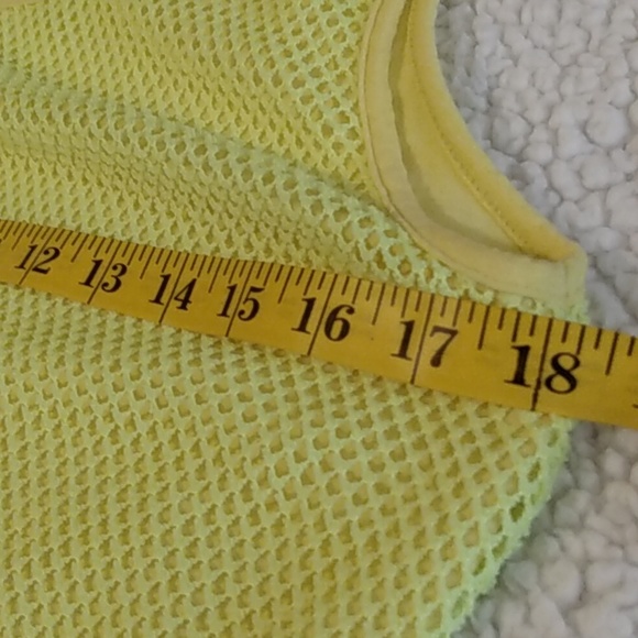 Neon Yellow Mesh Swim Cover-Up – Sheer - Picture 11 of 14